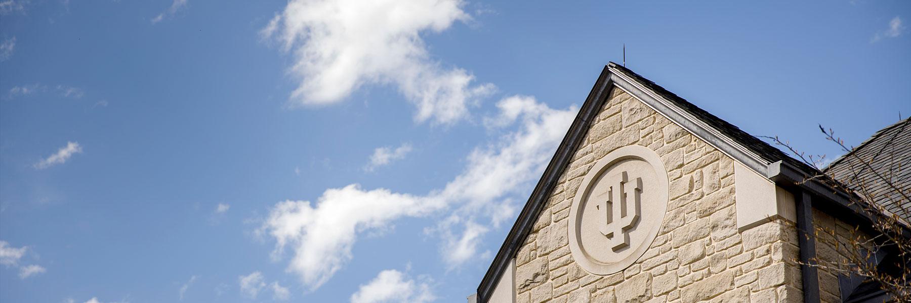 IU building with a blue sky in the background.